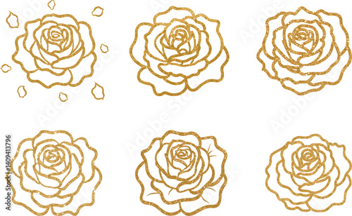 Elegant floral vector design with a seamless pattern of pink and red roses, leaves, and decorative elements Elegan floral vector design with a seamless pattern of pink and red roses, leaves, and décor