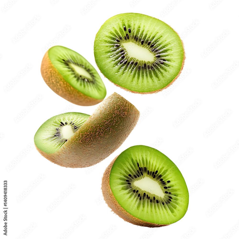 Fototapeta premium Kiwi falling png