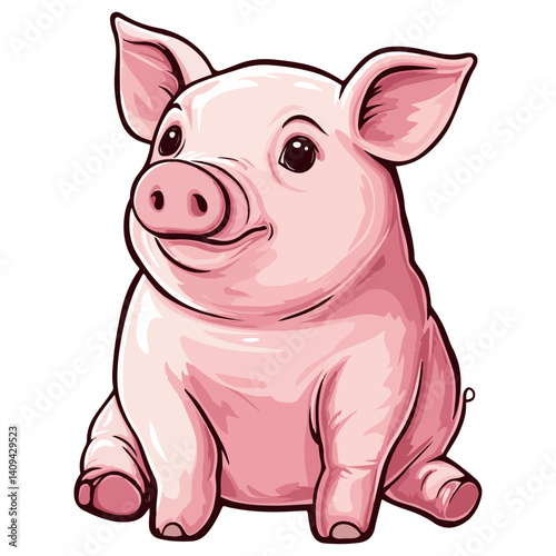 pig, animal, vector, transparent background