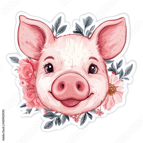 pig, animal, vector, transparent background
