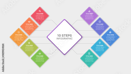 Modern Business Infographic Design Template with 10 Options