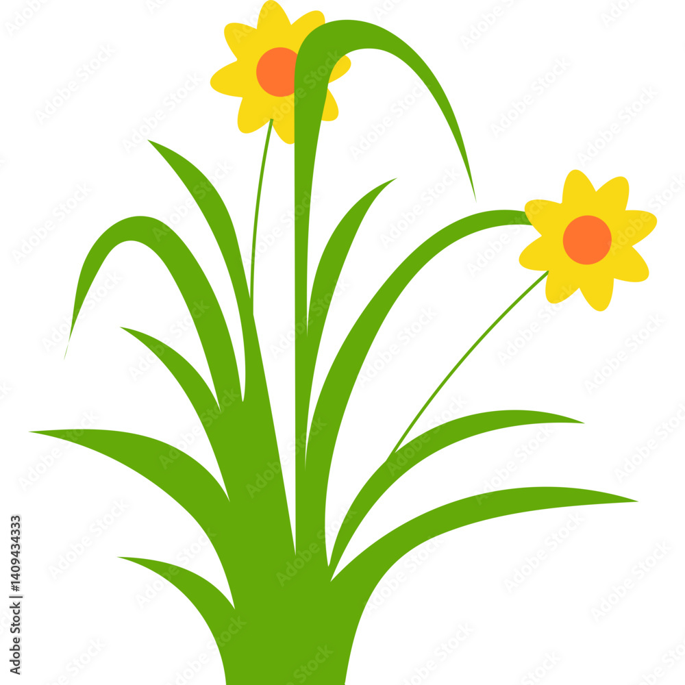 Fototapeta premium Grass with Flower