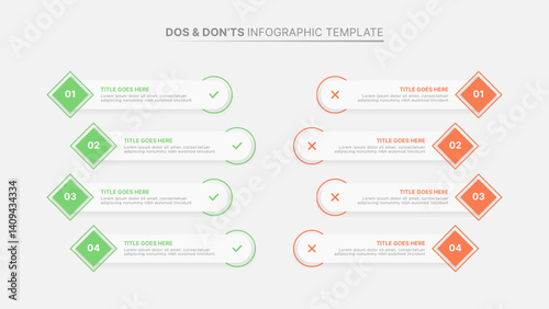 Dos and Don’ts Comparison Infographic Design Template