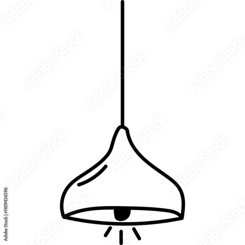 Hand Drawn Hanging Lamp