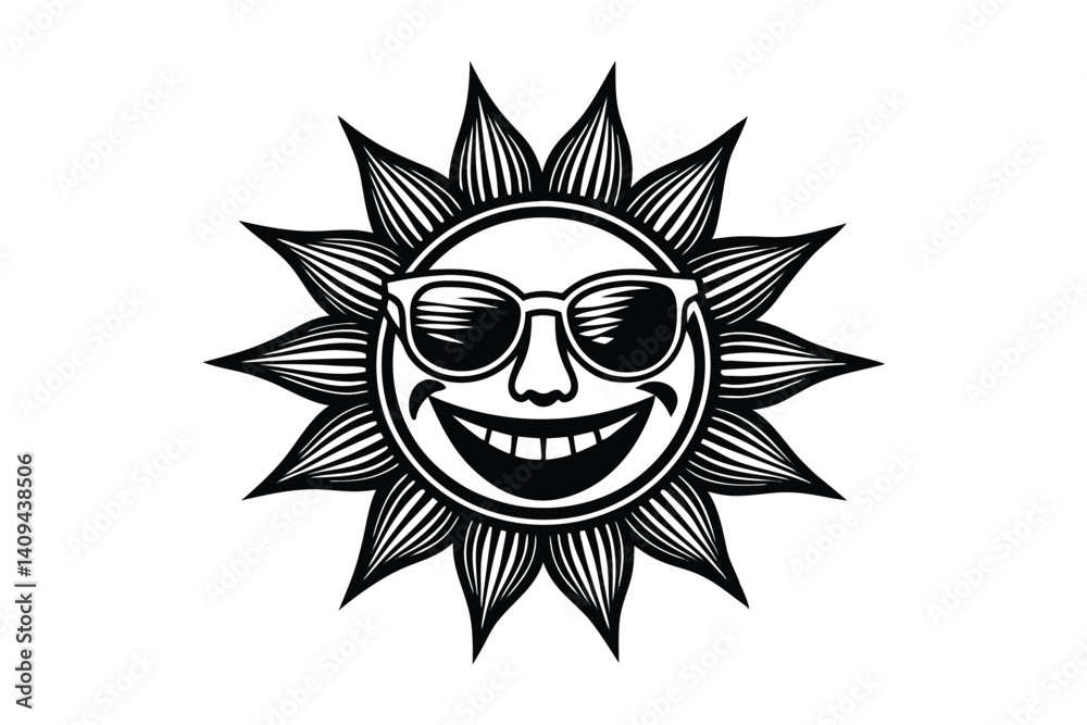 Obraz premium sun in sunglasses