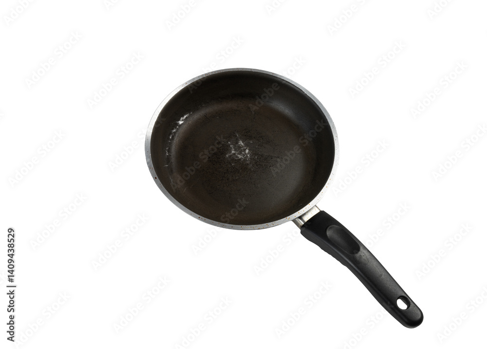 Old scratched pan
