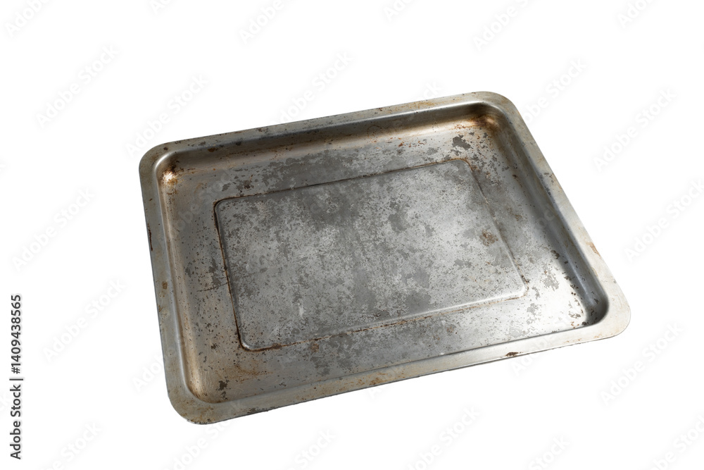 Old dirty and scratched saucepan