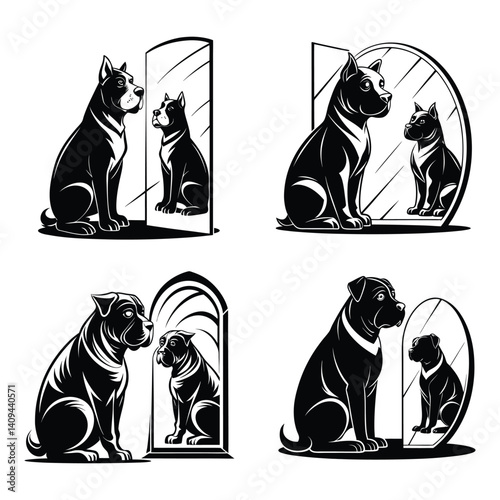 Cane Corso dog sitting