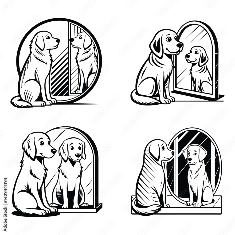 Obraz premium Golden Retriever dog sitting 