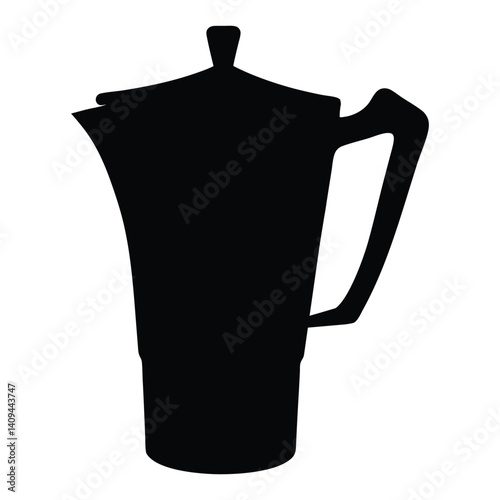 Obraz na płótnie Teapot vector silhouette w salonie