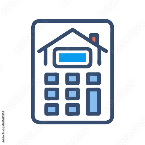 House icon with calculator symbolizing mortgage calculation