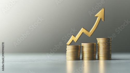 Gold coins, gold, rising prices, price spike, rising prices, rising earnings, financial prices, economic trends