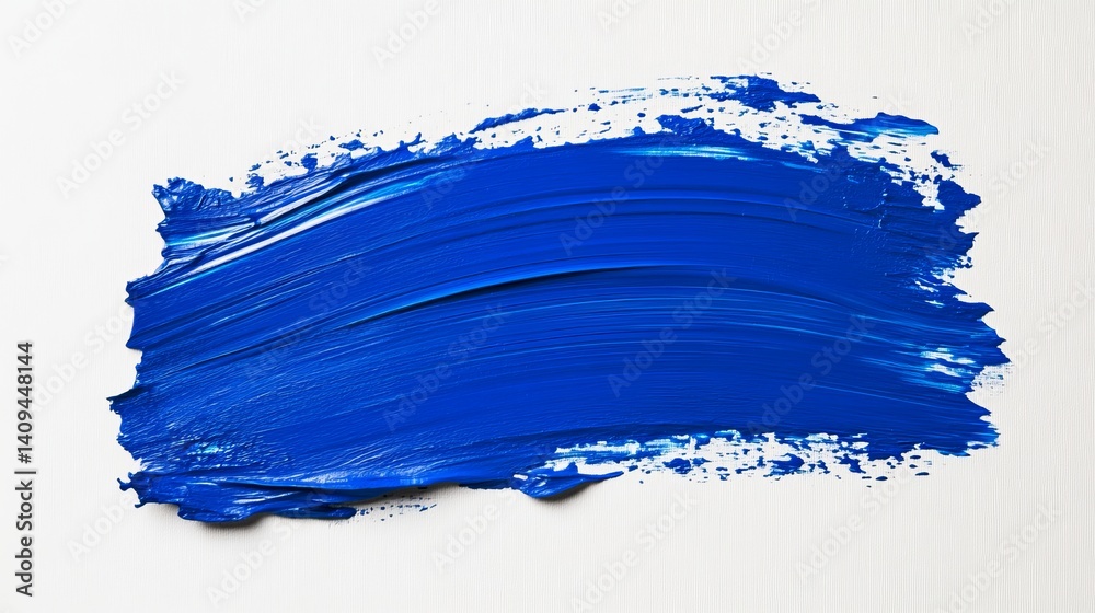 Vibrant Blue Paint Stroke: Abstract Art Design Element for Creative Home Decor | Bold Color Texture & Artistic Expression on Canvas Vibrant Blue Paint Stroke: Abstract Art Design Element for Creative Home Decor | Bold Color Texture & Artistic Expression on Canvas
