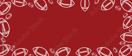 rugby ball background, american football style, maroon.