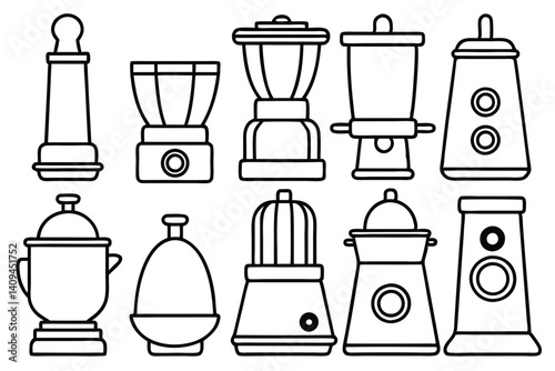 grinder line art simple mechanical tool outline drawing
