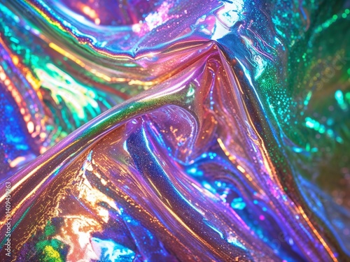 Vibrant shimmering holographic abstract background