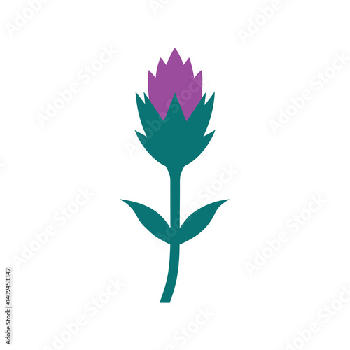 Thistle Flower Icon Vector Illustration