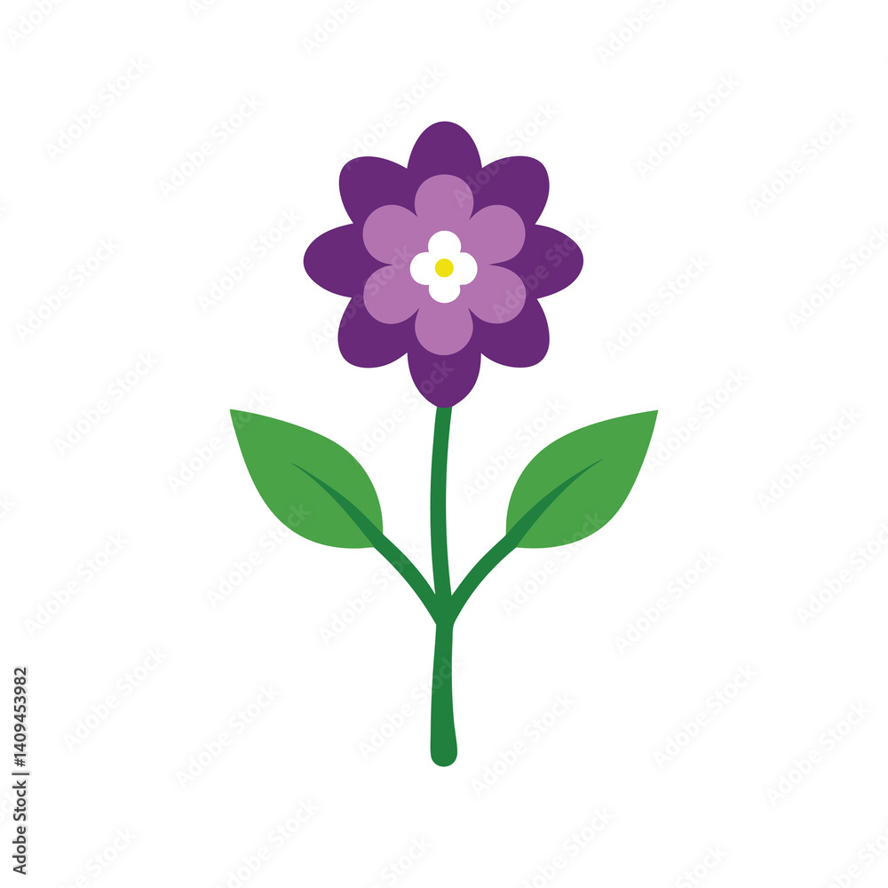 Verbena Flower Icon Vector Illustration Verbena Flower Icon Vector Illustration