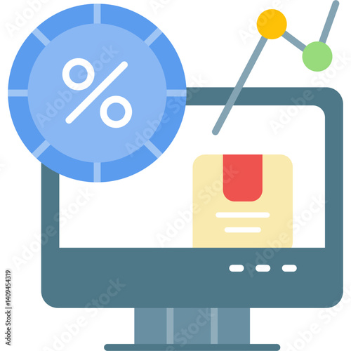 Interest Rate Icon Vector Element