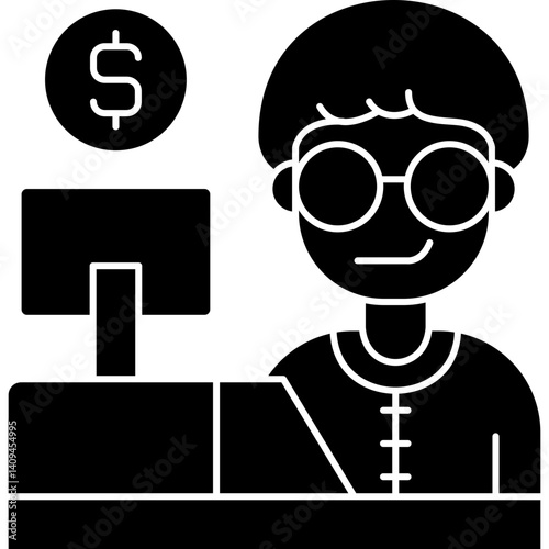 Cashier Icon Vector Element