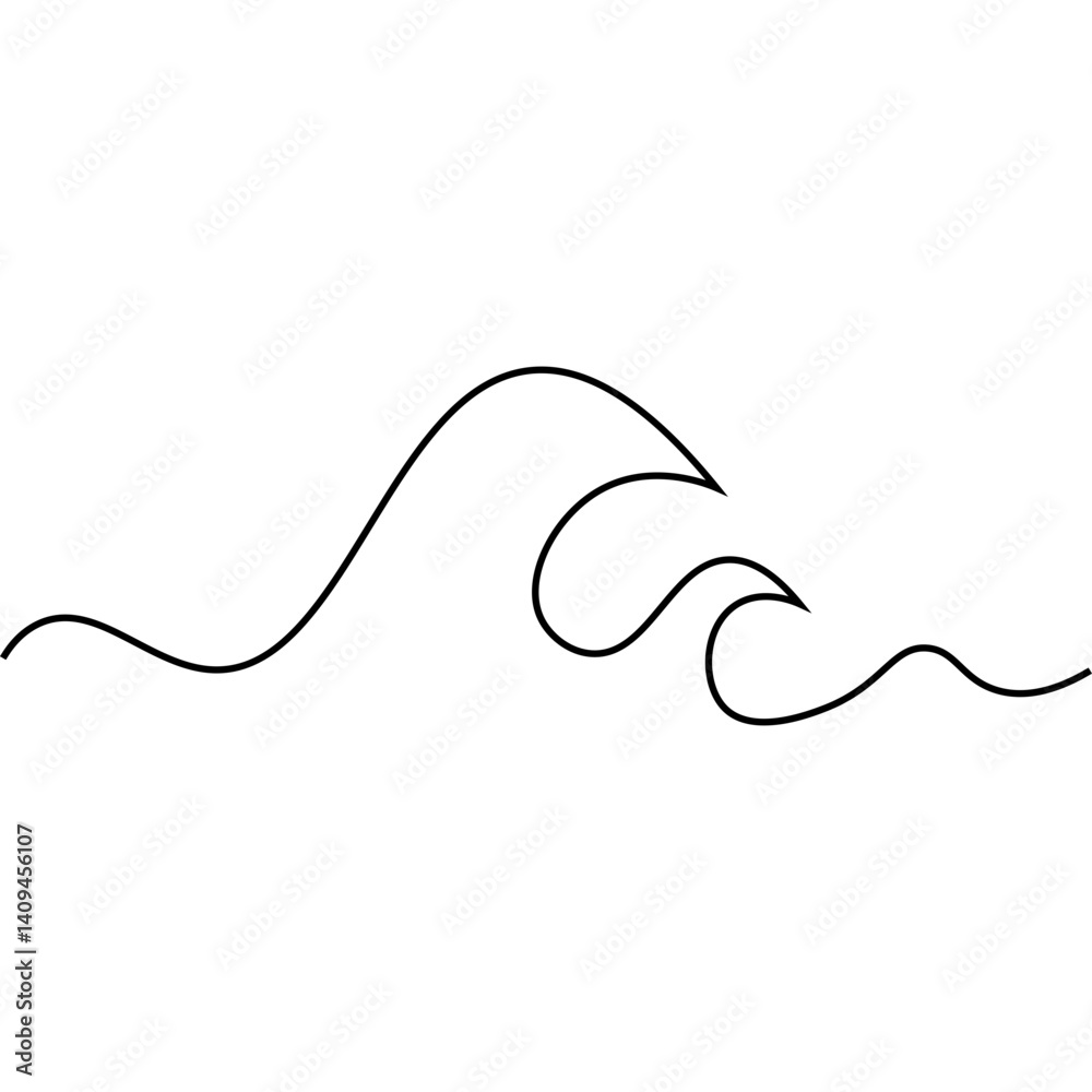 Obraz premium Hand Drawn Wave