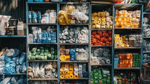 Shelved Storage of Various Goods