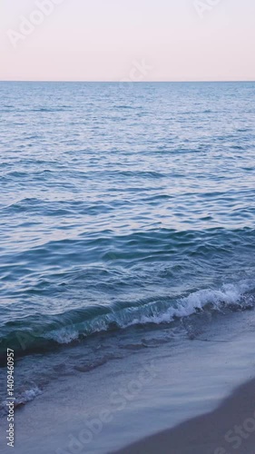 Sea at sunset in Sardinia, Italy