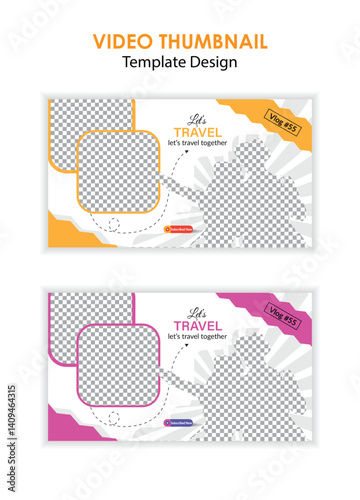 Tour and Travel Agency youtube thumbnail template design.