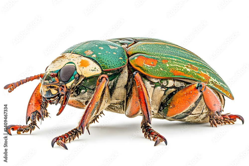 Fototapeta premium Vibrant Beetle: Close-Up Insect Macro Photography