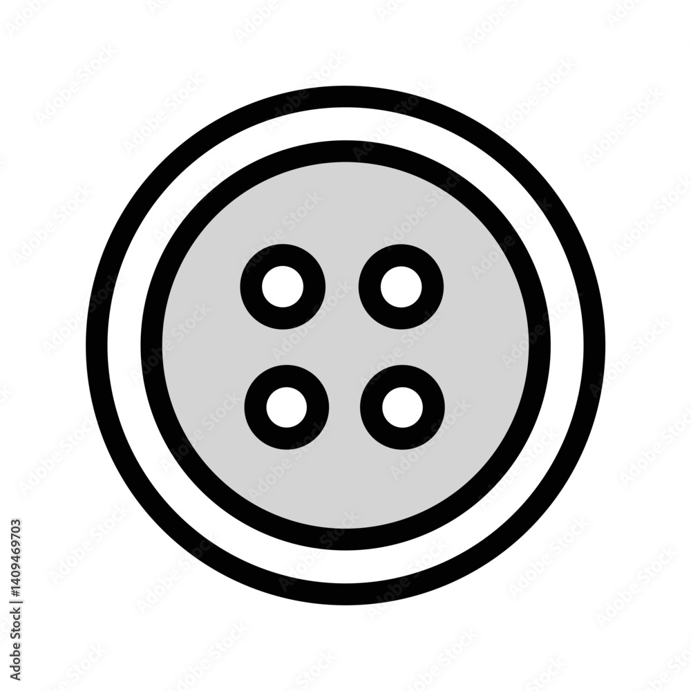 Clothing Button Icon Representing Fastening Element and Apparel Detail Clothing Button Icon Representing Fastening Element and Apparel Detail