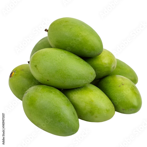 Wallpaper Mural Pile of green mango isolated on transparent background Torontodigital.ca