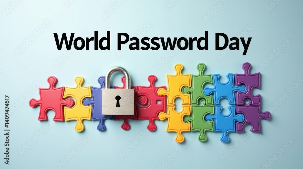 Obraz premium Celebrating world password day enhancing security awareness digital spaces informative graphics online safety