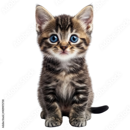 Adorable Kitten with Blue Eyes