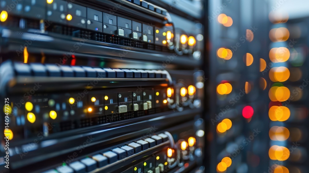 Conceptual image of a data warehouse with servers and networking equipment. minimalist, Conceptual image of a data warehouse with servers and networking equipment. minimalist,