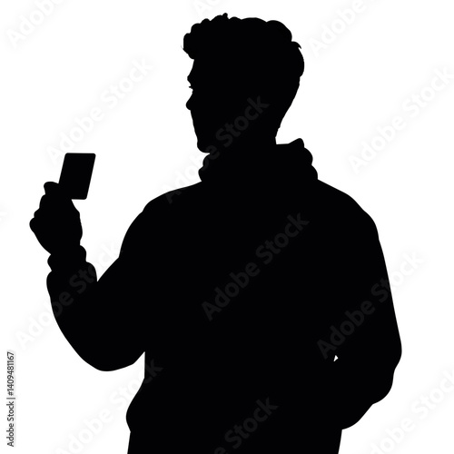 Student silhouette holding loan card, symbolizing financial empowerment