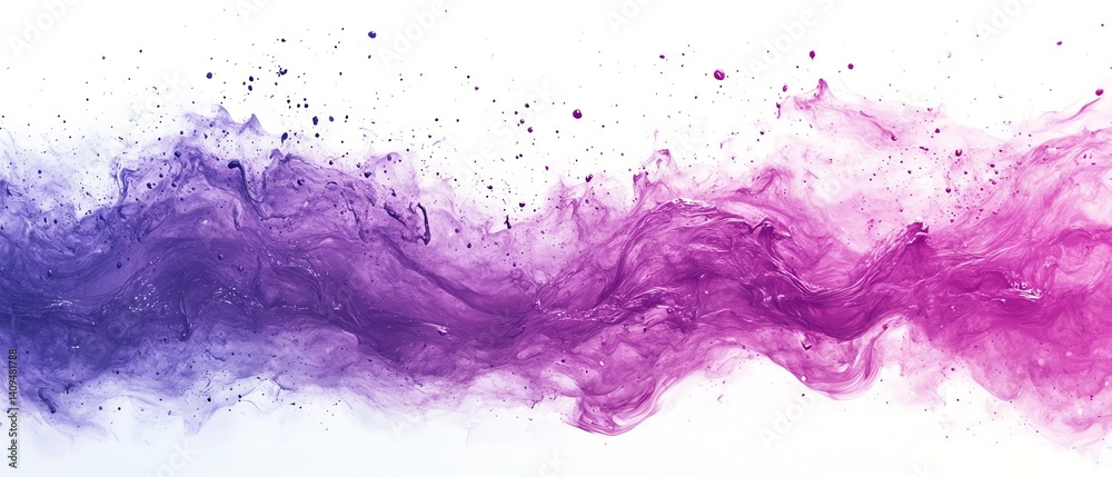 Obraz premium Abstract purple ink swirl, vibrant, dynamic.