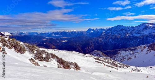 Skigebiet am Osterfelderkopf bei Garmisch-Partenkirchen (Bayern)