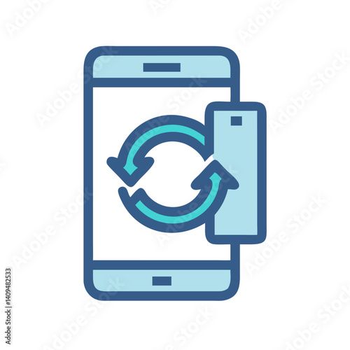 Mobile Sync Icon Representing Content Synchronization