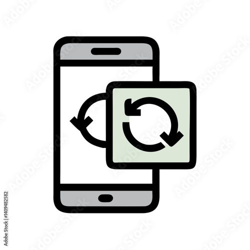 Mobile Sync Icon Representing Content Synchronization