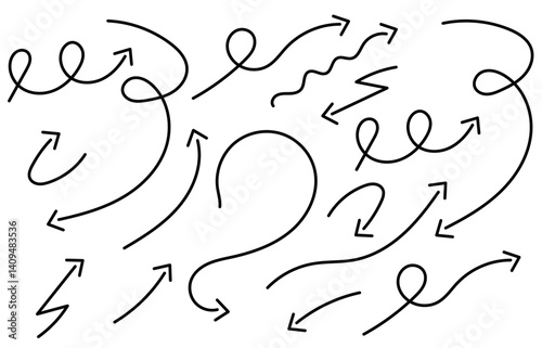 serie, frecce, icone, collezione frecce,  diverse frecce, gruppo di frecce,  indicazioni, direzioni