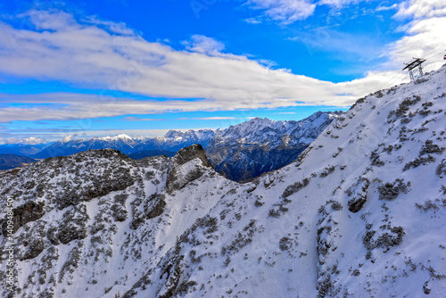 Obraz na płótnie Blick vom Osterfelderkopf auf Garmisch-Partenkirchen (Bayern) w salonie