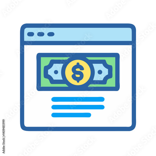 Payment Interface Icon Representing Monetized Transactions