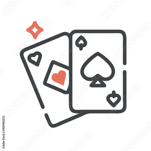 Playing Cards Icon Representing Party Game Entertainment