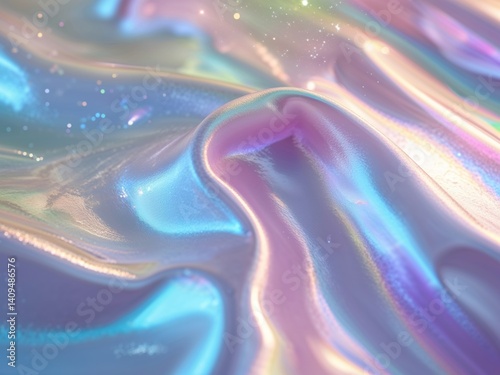 Vibrant shimmering holographic abstract background