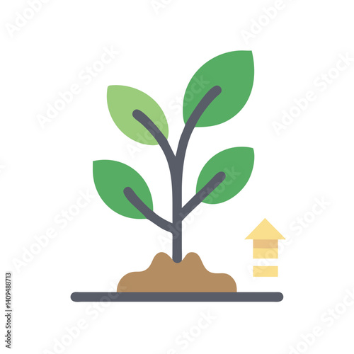 Sapling Icon Representing Young Tree Growth