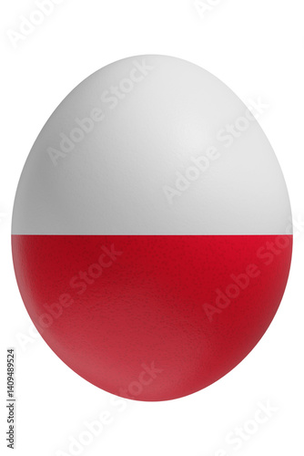 Rendered easter egg with a flag of Poland on the surface.
