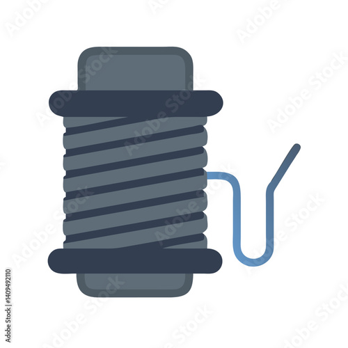 Thread Bobbin Icon Representing Sewing Machine Component