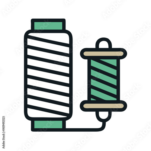 Thread Bobbin Icon Representing Sewing Machine Component