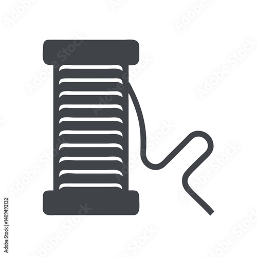 Thread Bobbin Icon Representing Sewing Machine Component