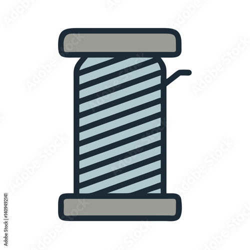 Thread Bobbin Icon Representing Sewing Machine Component